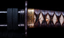Antique Japanese Katana Sword with Tombo Dragonfly Menuki & Sansui Landscape Tsuba — Tamahagane