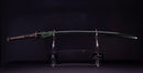 Antique Japanese Katana Sword signed Seki-ju Kaneyoshi with Beautiful Green Saya. — Tamahagane