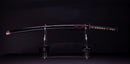 Antique Japanese Katana Sword with Iron Tsuba and Black Lacquet Mountings — Tamahagane