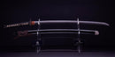 Antique Japanese Katana Sword with Iron Tsuba and Black Lacquet Mountings — Tamahagane