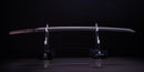 Antique Japanese Katana Sword with Iron Tsuba and Black Lacquet Mountings — Tamahagane