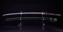 Antique Japanese Katana Sword signed Seki-ju Kaneyoshi with Beautiful Green Saya. — Tamahagane