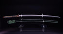 Antique Japanese Katana Sword signed Seki-ju Kaneyoshi with Beautiful Green Saya. — Tamahagane