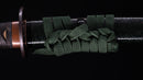 Antique Japanese Katana Sword signed Seki-ju Kaneyoshi with Beautiful Green Saya. — Tamahagane