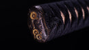 Antique Japanese Katana Sword with Iron Tsuba and Black Lacquet Mountings — Tamahagane