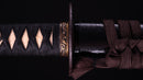 Antique Japanese Katana Sword with Iron Tsuba and Black Lacquet Mountings — Tamahagane