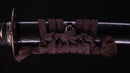 Antique Japanese Katana Sword with Iron Tsuba and Black Lacquet Mountings — Tamahagane