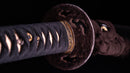 Antique Japanese Katana Sword with Iron Tsuba and Black Lacquet Mountings — Tamahagane