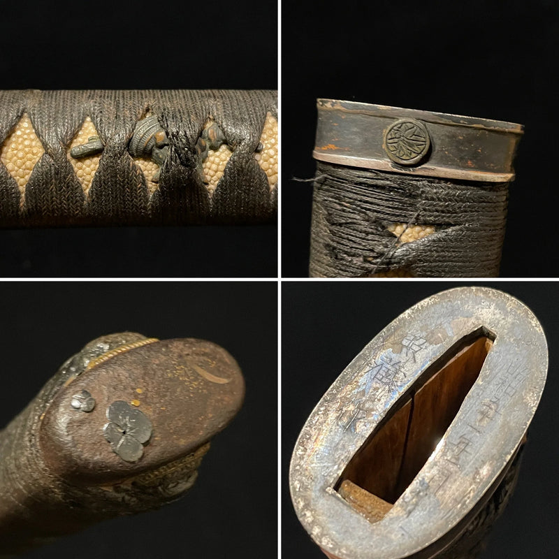 Katana, Edo-Zeitalter Mumei, Bohi, Signiert, 1025mm